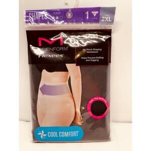 Women's Black Maidenform Flexees Firm Control Cool Comfort Thong Size 2XL New